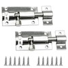 2 Pack Door Latch, Stainless Steel Sliding Bolt Latch Lock,Small