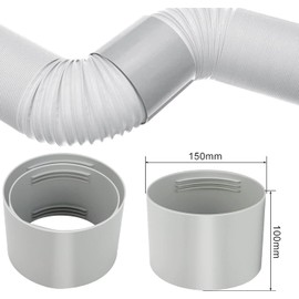 Air Conditioning Exhaust Hose Adapter, 150 mm Air Conditioning Hose Adapter, Exhaust Hose, Air Conditioning Device, Ventilation Pipe Connector, Air Conditioning Hose Coupling for Air Conditioning