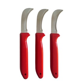 TAKUMASHII 8"  Red Harvest Grape Utility Knife, 3-Inch Stainless Steel  3 Pack