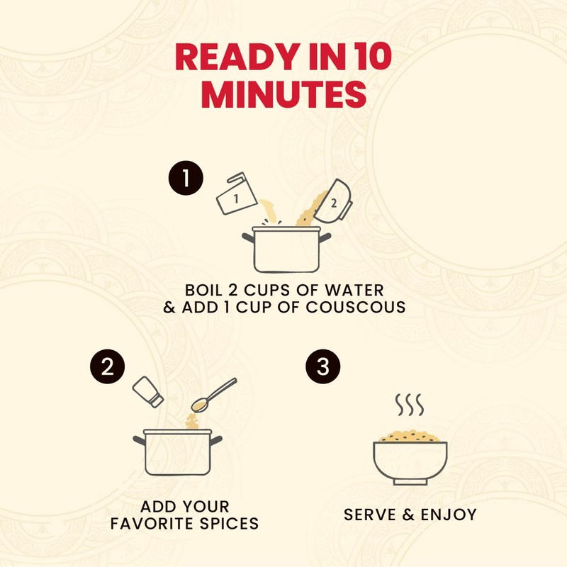 De Mi Pais Couscous Marmahon Original Nassar - Handmade, High