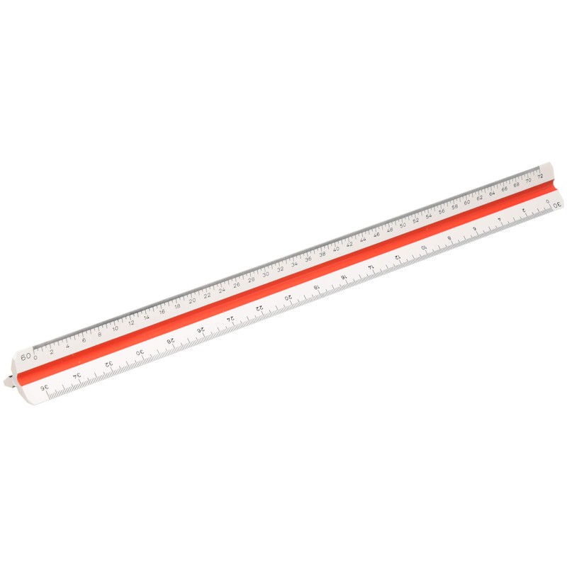 ALVIN 241P 12" Drafting Ruler for Drawing, Planning, and Design,