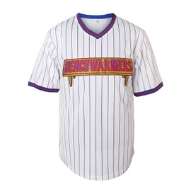 MESOSPERO Benchwarmers Jersey 32 Howie Goodman 68 Reedy 82 Richie Goodman 44 Matthews Stitched Men's Pinstriped Baseball Jersey (44 White, XXX-Large)