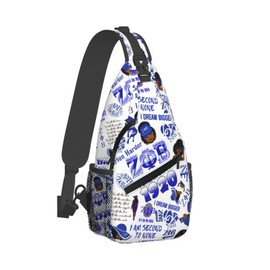 Sorority Paraphernalia Zeta Crossbody Sling Backpack: Anti-Theft Design with Adjustable Shoulder Straps on Both Sides and Two Spacious Compartments. An Ideal Gift for Sorority Members.