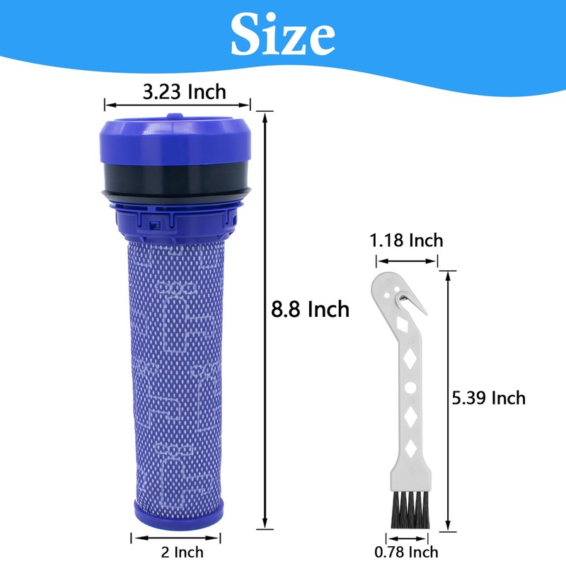ilovelife 2pcs Premotor Filter for Dyson DC37, DC39, DC28, DC53