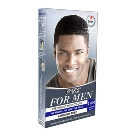 FYNE - Natural Black Permanent Hair Colour | Grey Hair Colouring for Men with Comb Applicator Included | Natural-Look Hair Dye | No Mixing Ready to Apply | Ammonia and Cruelty-Free