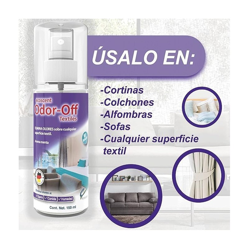 Odor Off Textiles, Eliminador de Olores Extra concentrado, con aceite