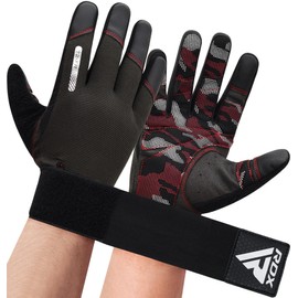 RDX Weight Lifting Gloves with Wrist Support -Touch Screen Full Finger Gym Workout, Breathable Anti Slip Padded Grip, Men Women Fitness Training, Powerlifting Bodybuilding HIIT Exercise Weightlifting