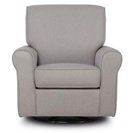 Evolur London Upholstered 360 Swivel Glider in Fossil