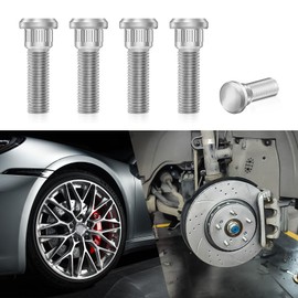 Tecledsn 5PCS M12x1.5 Car Wheel Studs, Wheel Bolts, 90942-02049 90942-02037 Steel Tire Studs, Car Accessories Lug Bolts Secure Wheel Hubs Compatible with Toyota Prizm Nova ES300 IS250 (5PCS)