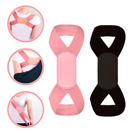 AWAVM 2 Pieces Back Posture Corrector Straightener, Adjustable Upper Back Support, Back Straightener Posture Trainer Posture Corrector for Men and Women