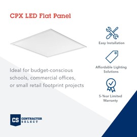 Lithonia Lighting CPX 2X2 3200LM 40K A12 M4 2 ft. x 2 ft. LL CPX LED Flat Panel with 3200 Lumens and 4000K Cool White color Temperature with Prismatic Lens