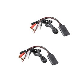 2X Car 12V Aux Bluetooth 5.0 Adapter Module Music Receiver Car kit with 2 RCA Input Aux Audio for Car Radio Stereo Speaker