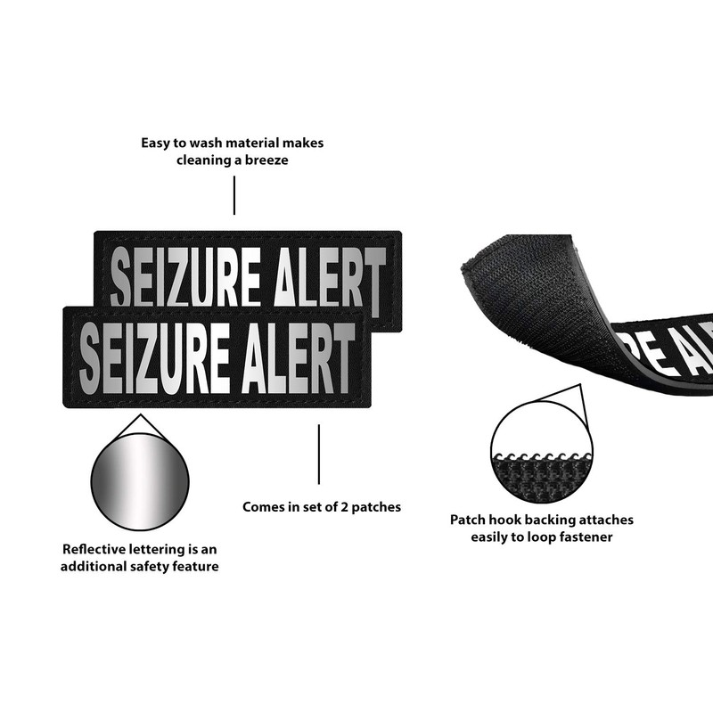 Dogline Seizure Alert Vest Patches – Removable Seizure Alert Patch