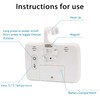 Digital Refrigerator Thermometer, Thermometer Refrigerator with LCD Display and Frost