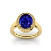 LMDPRAJAPATIS 6.25 Carat Caertified Blue Sapphire Birthstone Silver Ring For
