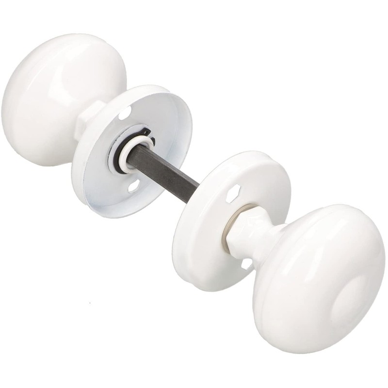 KOTARBAU® White Rotating Door Knob. Ideal Equipment for Garage Side