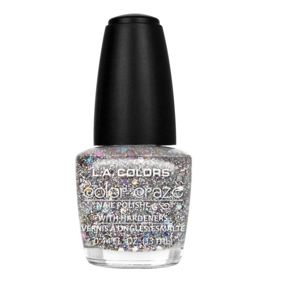 L.A. COLORS Color Craze Nail Polish, Glitter Bomb