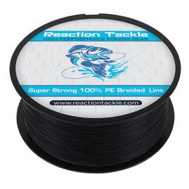 Reaction Tackle Braided Fishing Line NO Fade Black 10LB 1500yd