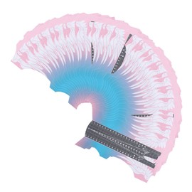 Baluue 100pcs Extra Long Nail Paper Holder Fake Wraps Art Nail Extension Forms Organizer Manicure Gel Full French Nail Tips False Nails Kit LED Reusable Extended Stickers