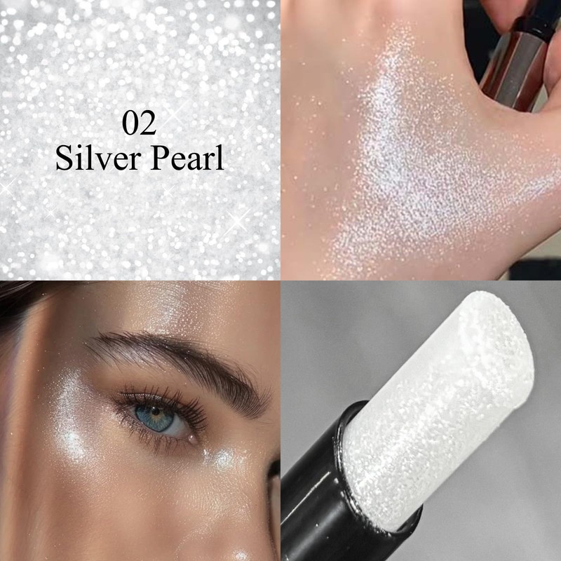 KYDA Highlighting Stick, Diamond Glitter Highlighter Makeup, Long-Lasting Wear Shimmer