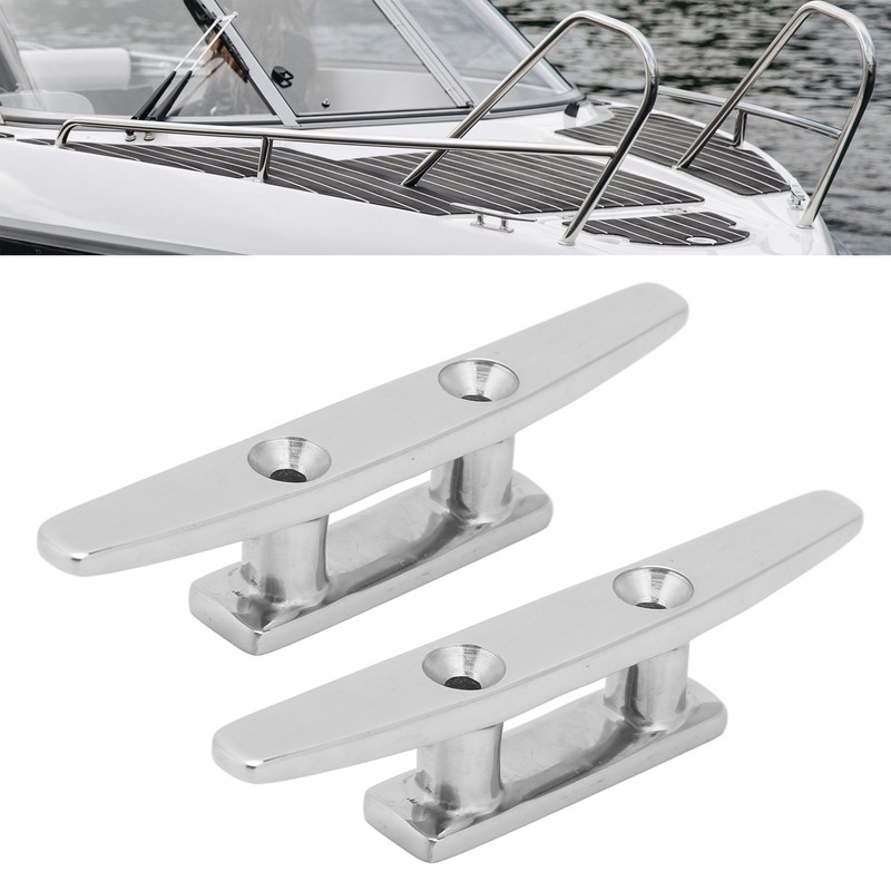 2PCs Open Base Boat Cleat 4in Universal Fit for Watercraft