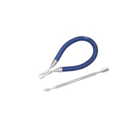 Cuticle Remover and Cutter with Cuticle Pusher – Professional Stainless Steel Cuticle Nippers and trimmer with sharp blades for Manicure and Pedicure