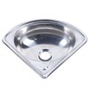 201 Stainless Corner Single Bowl Sink with Faucet,Stainless Steel Triangle