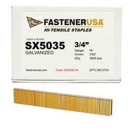 3/4" Leg x 7/32" Crown 18GA GALV Staples 5,000ct | SX5035-34