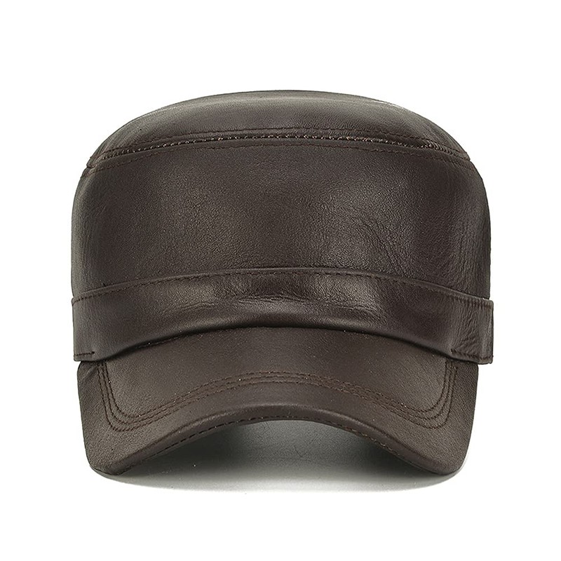 ANMIDA 100% Cowhide Cap, Leather, Work Cap, Men's Cap, Genuine
