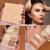 Paleta Contorno De Maquillaje 4 En 1, Resaltador, Cara Iluminador