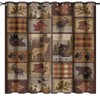 Kazynee Farmhouse Bear Moose Deer Room Darkening Blackout Window Curtains