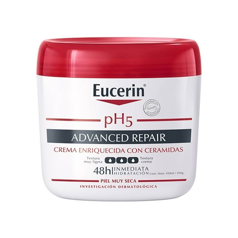 Crema corporal Eucerin líquida pH5 para piel seca y sensible