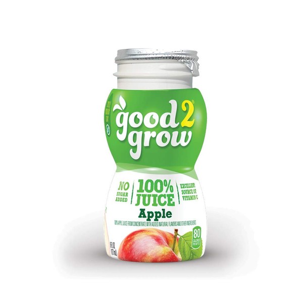 good2grow 100% Apple Juice Refill, 24-pack of 6-Ounce BPA-Free Juice Bottles, Non-GMO with No Added Sugar, for use with our Spill-Proof Toppers as an Excellent Daily Source of Vitamin C