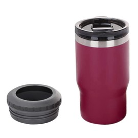 Soporte Aislado para Botella de Lata, Enfriador de Latas Aislado para Bebidas Mixtas de Acero Inoxidable 304 de 14 Oz para Coche para Beber Al Aire Libre (Rosa roja)