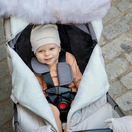 7AM Infant Car Seat Cover - Winter Puffy Cover with Center Zipper for Baby Boys & Girls, Lightweight, Windproof & Water-Repllent Outer Shell, Universal Fit for Infant Car Seat | (0-12M)