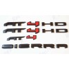 Auto Door Rear Matte Black Red AT4 HD Sierra Emblem