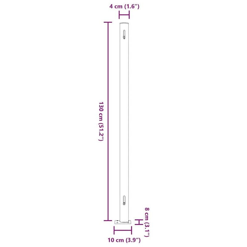 vidaXL Outdoor Privacy Solution - Patio Retractable Side Awning -
