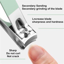 QURIPE 7pcs Manicure Set, Nail Clippers Kit, Stainless Steel Manicure Kit, Nail Clipping Tools Portable Travel Grooming Kit, The Best Gift with Luxurious Case (Green)