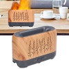 Humidifier 200ml Aroma Diffuser Wood Grain Flame Pattern Light Low