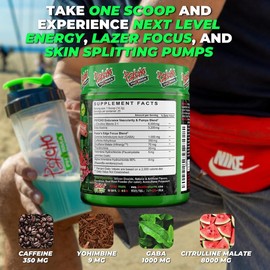 Psycho Pharma Edge of Insanity Pre-Workout (25 Servings) Fitness Supplement:_Cherry Bomb