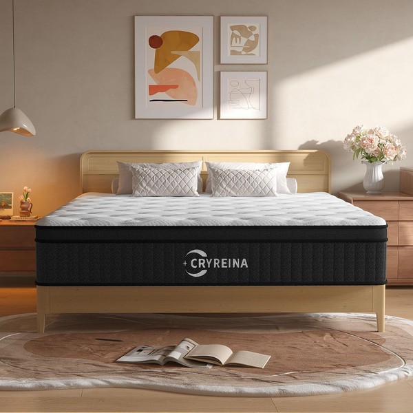 CRYREINA Full Mattress, 12 Inch Full Size Mattresses, Hybrid Pocketed