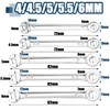 Bestgle 10 Pcs Mini Wrench Set Metric 4-11mm Small Ignition