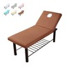 Massage Bed Cover Beauty Bed Cover Cover Dustproof Elasticity Hotel Brown