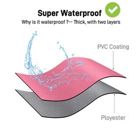 Vammcht Adjustable Bib Apron - Heavy Duty, Waterproof Plastic Apron for Dishwashing/Kitchen/Restaurant/Chemical Resistant; Pink