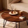 Faux Travertine Lazy Susan, 11.5" Rotating Round Serving Tray for