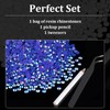 BELLEBOOST 5000pcs 2mm Resin Rhinestones Bulk, Dark Blue AB Flatback