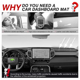 Autorder Dashboard Cover Mat for 2022 2023 2024 2025 2026 Toyota Tundra Accessories Dash Cover Flannel Dash Mat Sunshade Glare UV Rays Protector