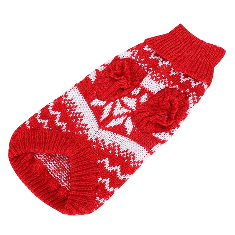 Lovely Snowflake Pet Clothing Winter Christmas Sweater Warm Clothes for