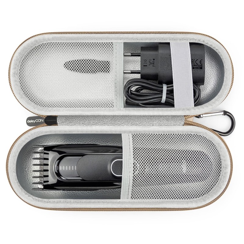 deleyCON Travel Case for Toothbrushes etc., Matte gold, Toiletry bag