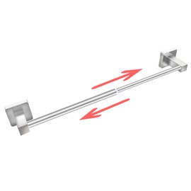 Stainless Steel Telescopic Towel Bar, Adjustable Bathroom Towel Rack for Wall Mount